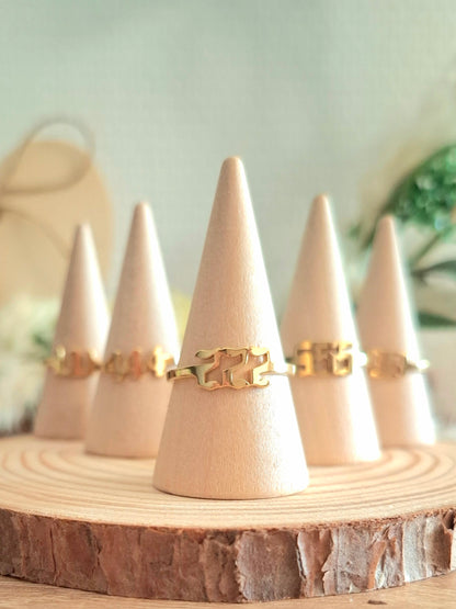 Collection Chiffres Angéliques - Acier inoxydable doré