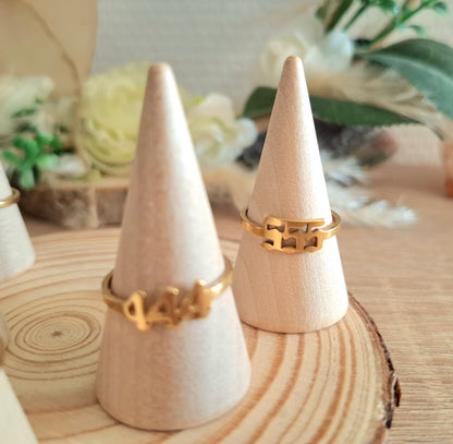 Collection Chiffres Angéliques - Acier inoxydable doré