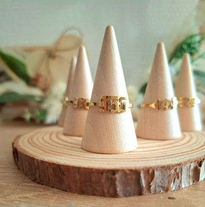 Collection Chiffres Angéliques - Acier inoxydable doré