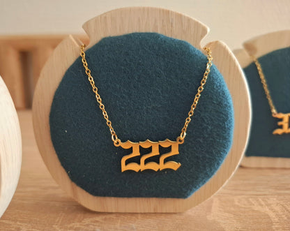 Collection Chiffres Angéliques - Acier inoxydable doré